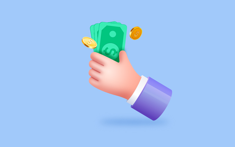 손, 돈 일러스트