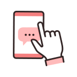 스마트폰과 손가락 이미지